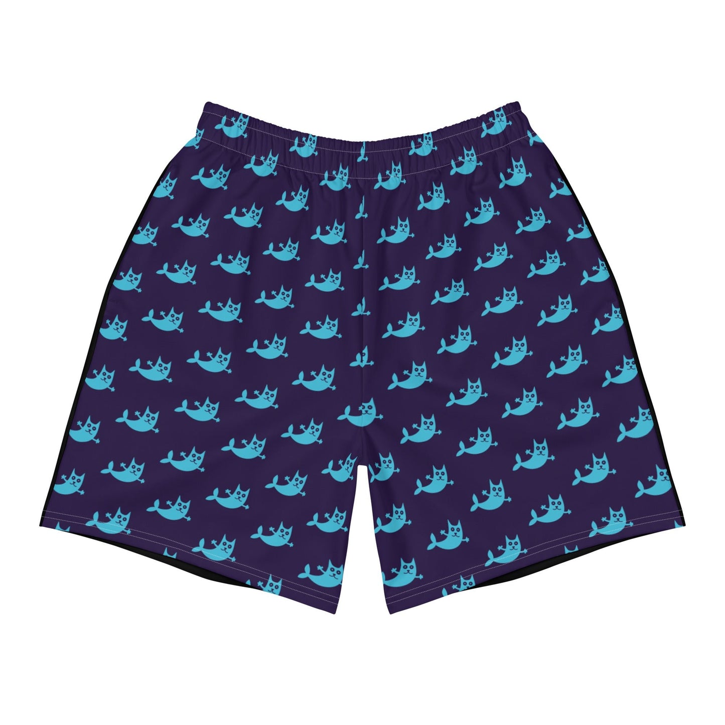 Cat fish monster Men's Athletic Shorts - Texy Pride