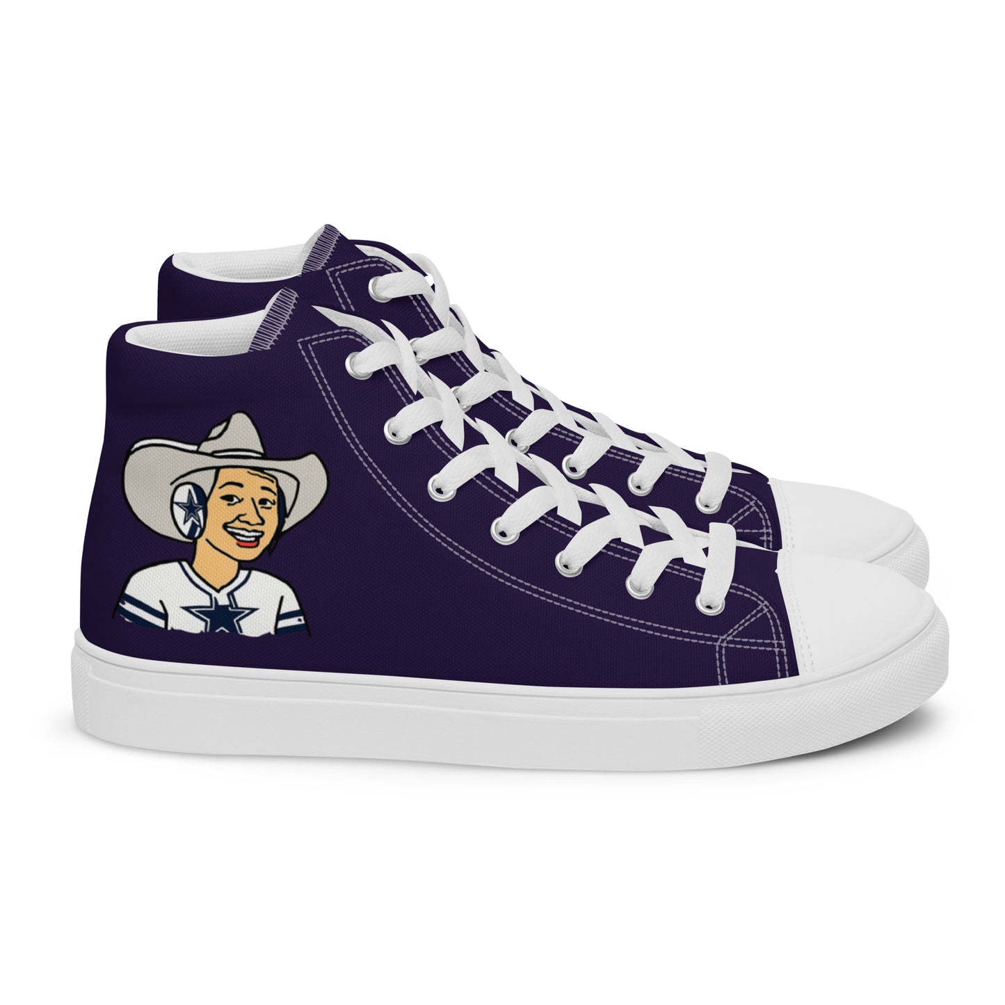 Cowboys Fan Men’s high top canvas shoes - Texy Pride