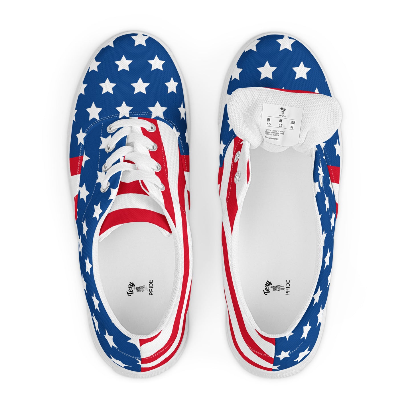 USA Men’s lace - up canvas shoes - Texy Pride