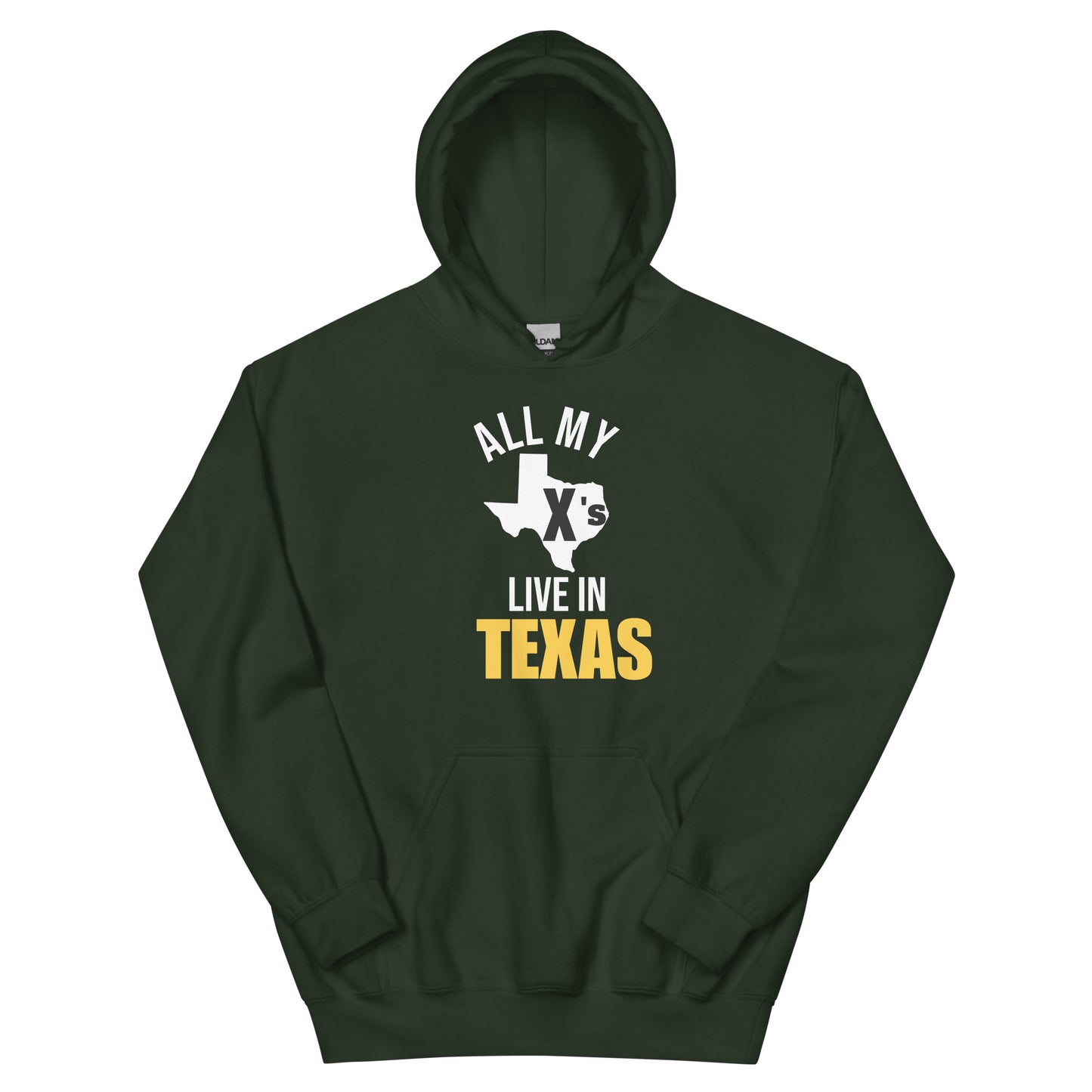 All My X's Live in Texas Hoodie - Texy Pride