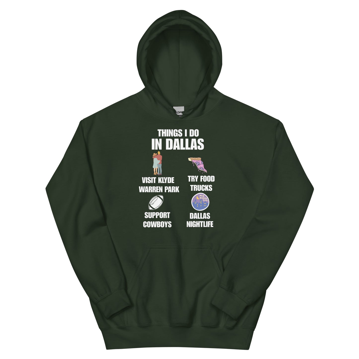 Things I Do in Dallas Hoodie - Texy Pride