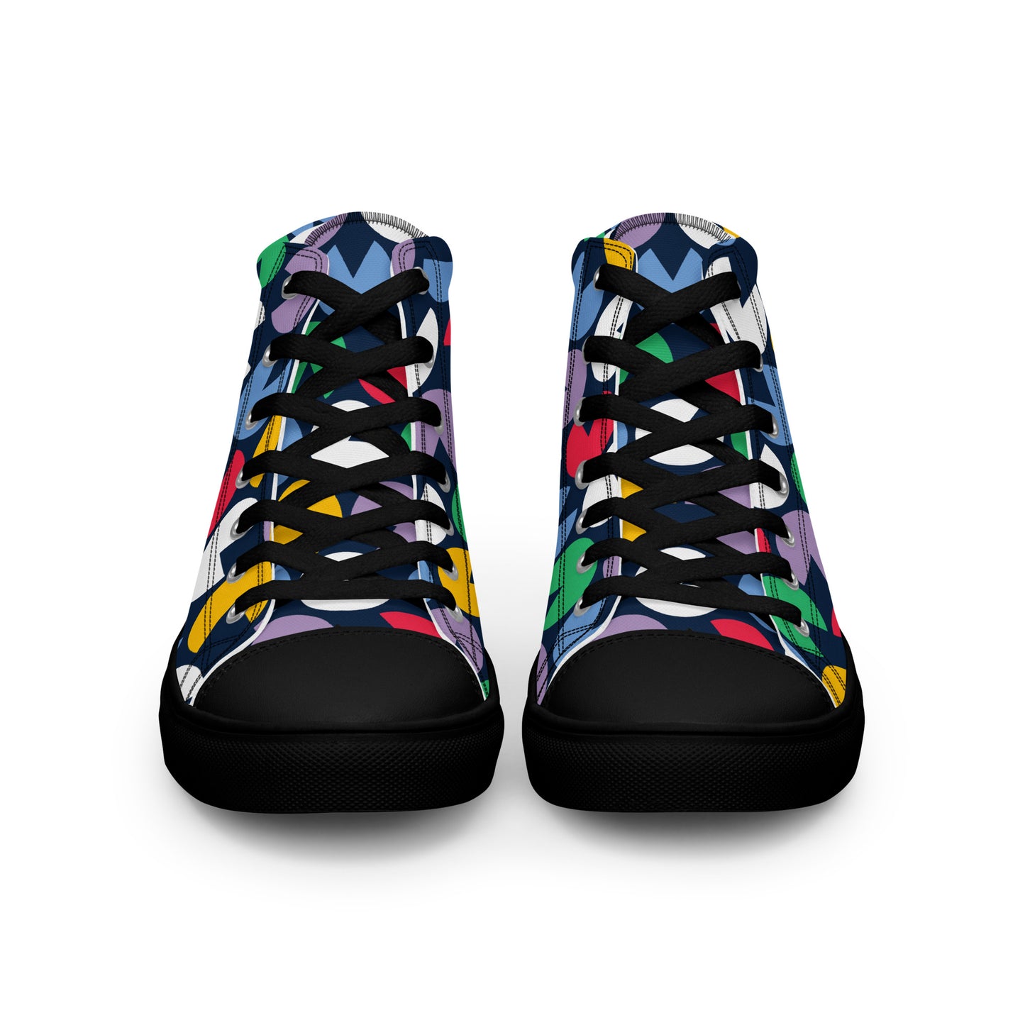 Cut - out circles Women’s high top canvas shoes - Texy Pride