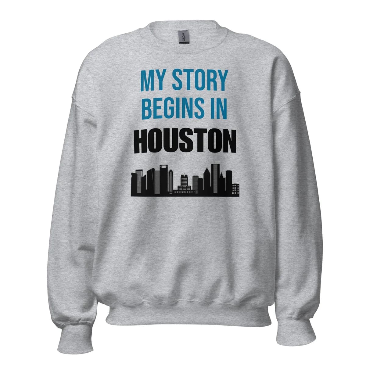 My Story Begins in Houston Sweatshirt in Sport Grey