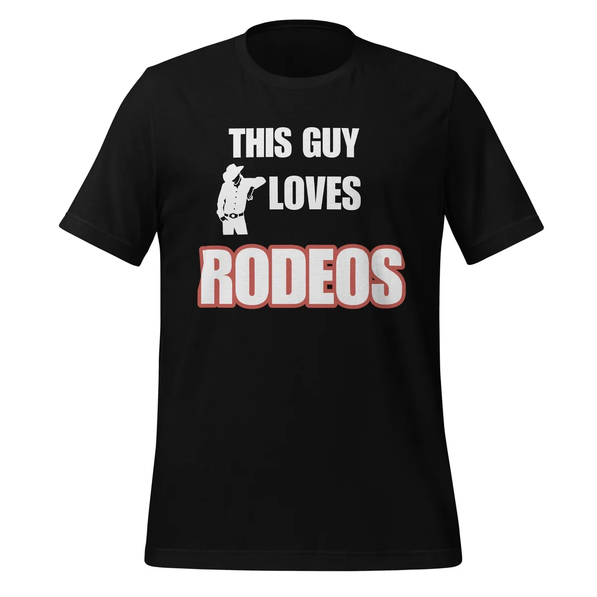 This Guy Loves Rodeos Tee in Black