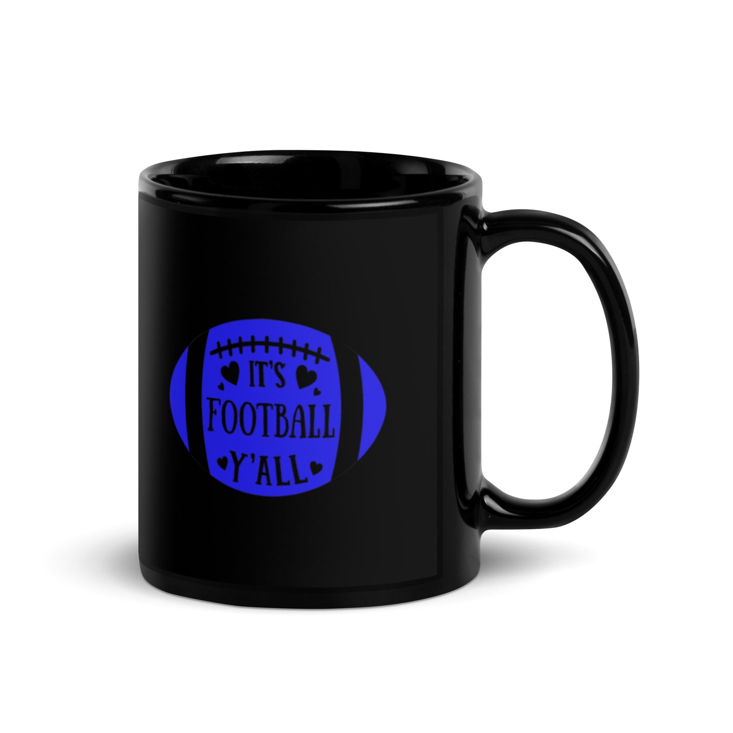 Football Black Glossy Mug