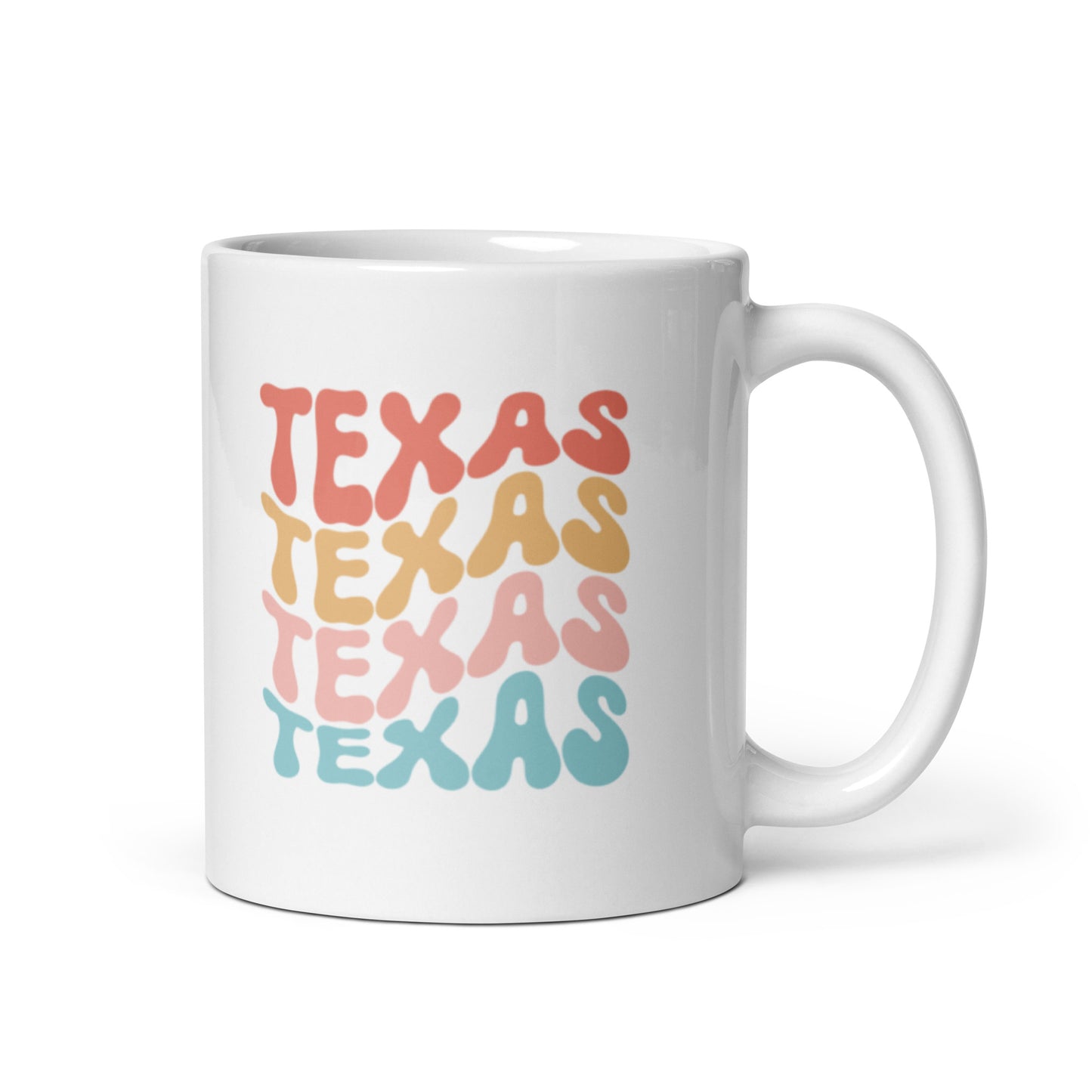 Texas White glossy mug