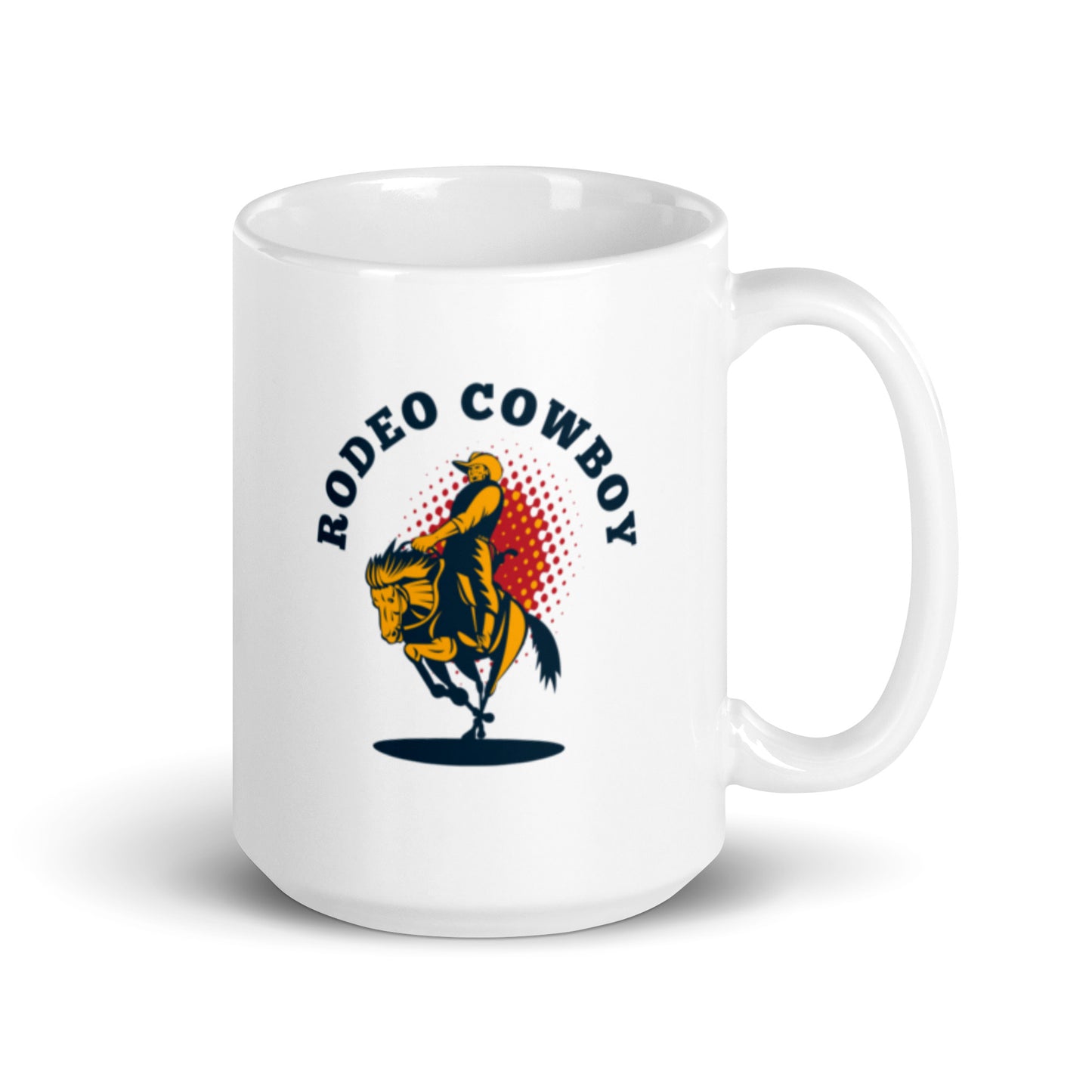 Rodeo Cowboy White glossy mug