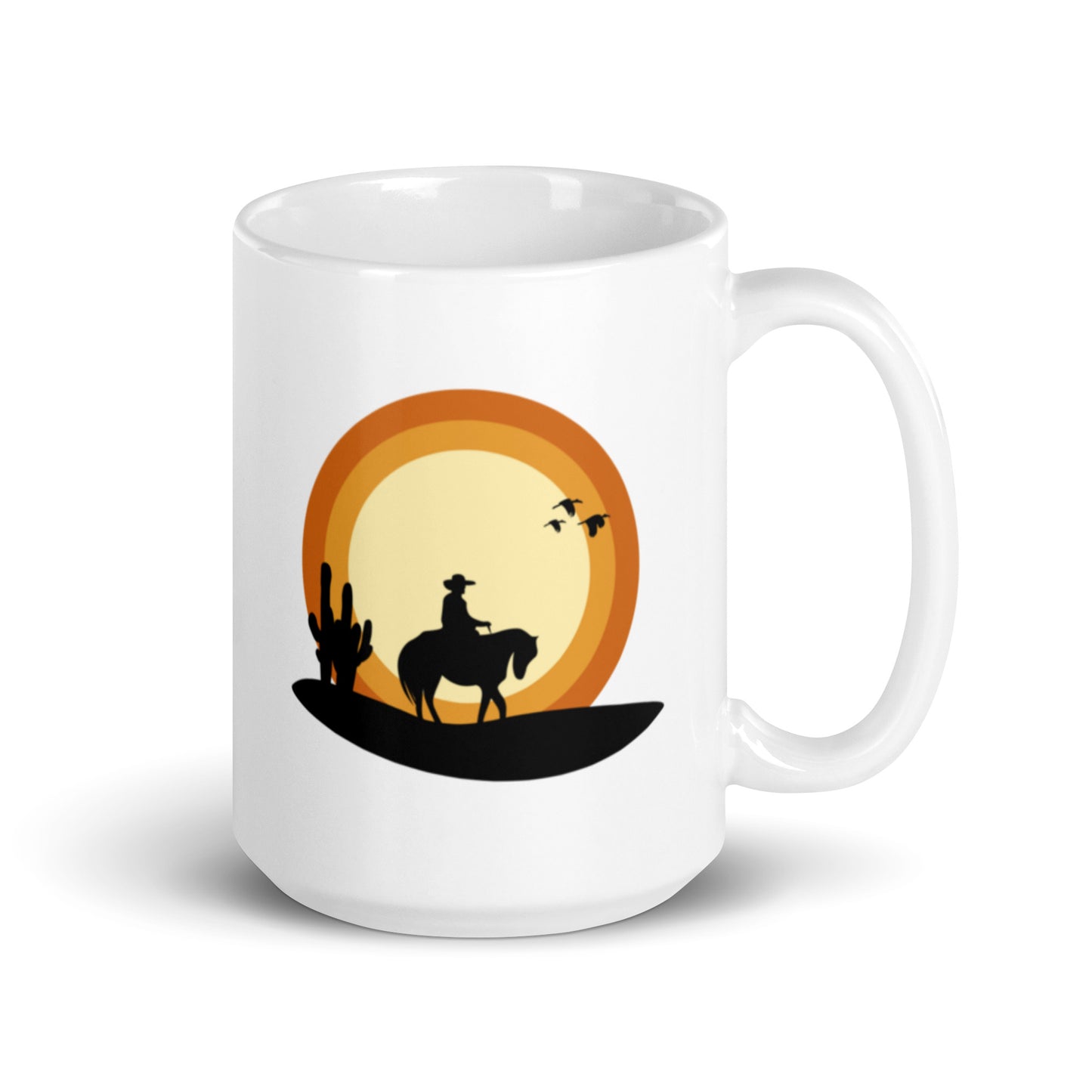 Cowboy White glossy mug