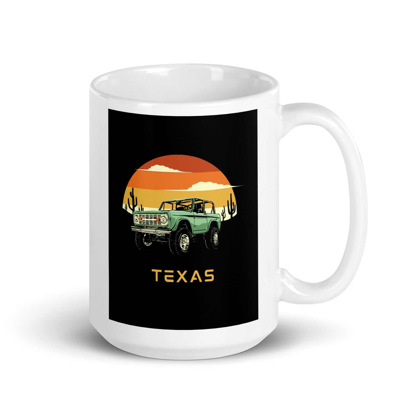 Texas Adventure White glossy mug