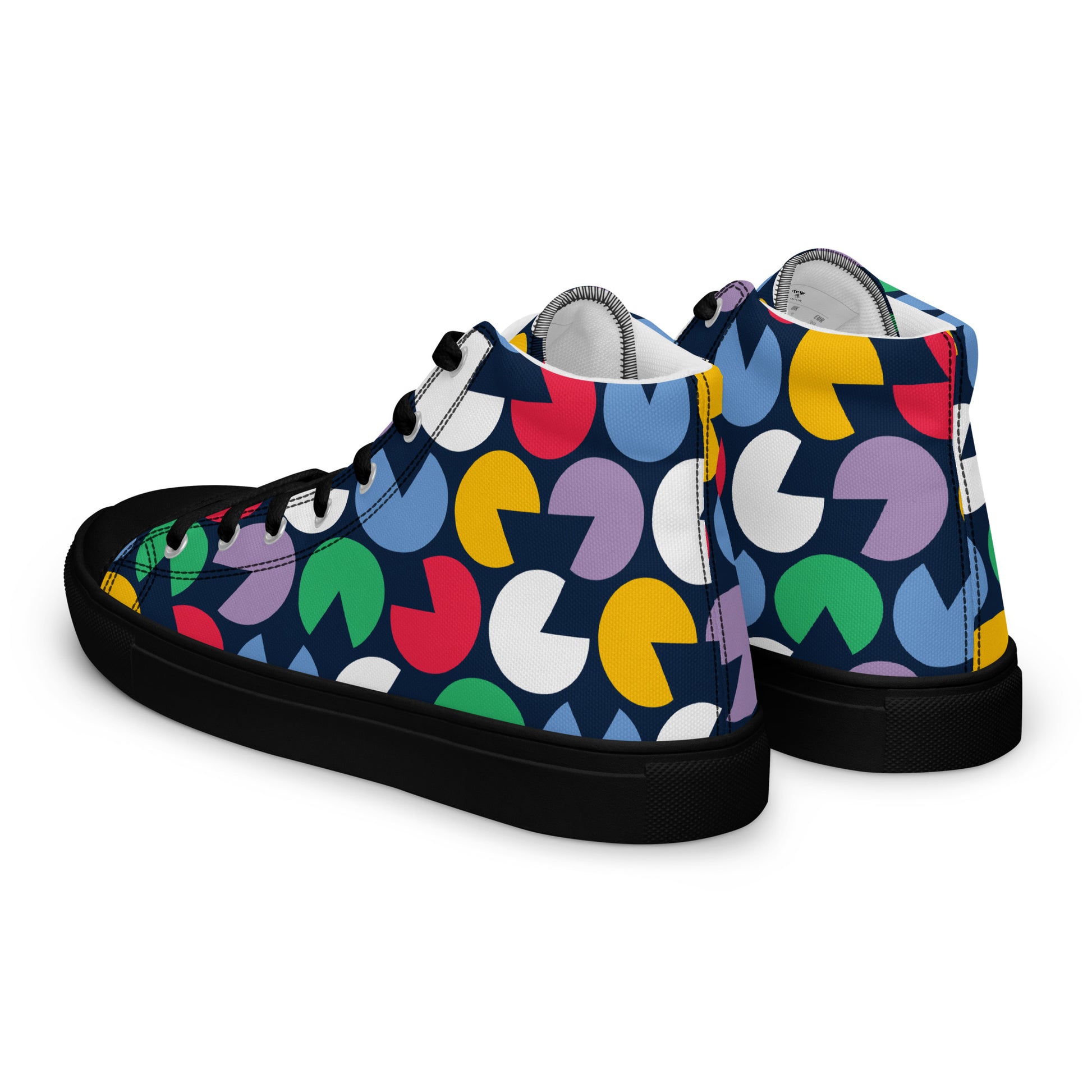 Cut - out circles Women’s high top canvas shoes - Texy Pride