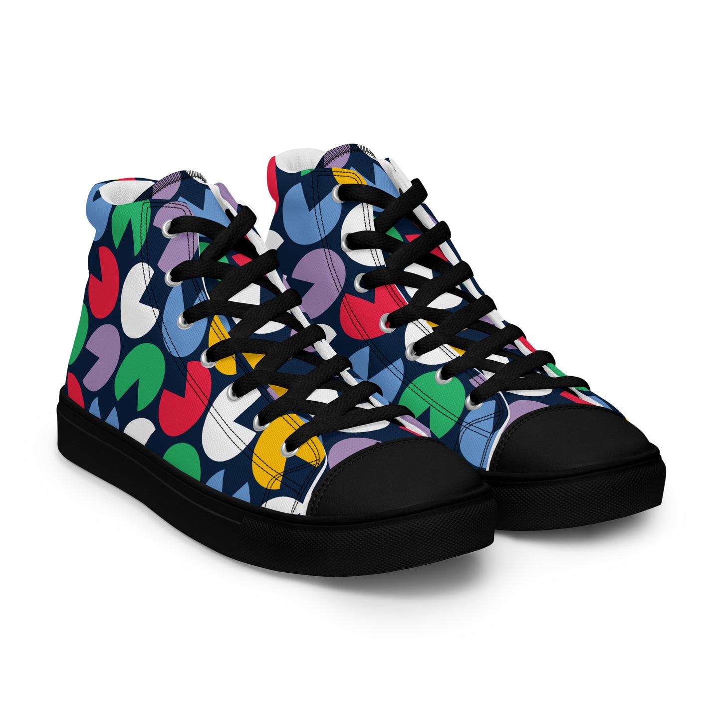 Cut - out circles Women’s high top canvas shoes - Texy Pride