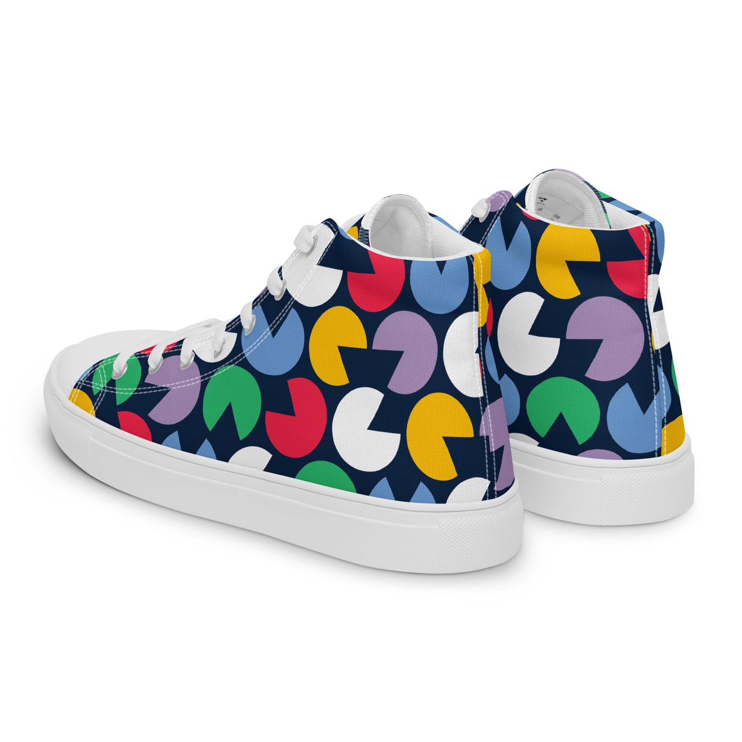 Cut - out circles Women’s high top canvas shoes - Texy Pride