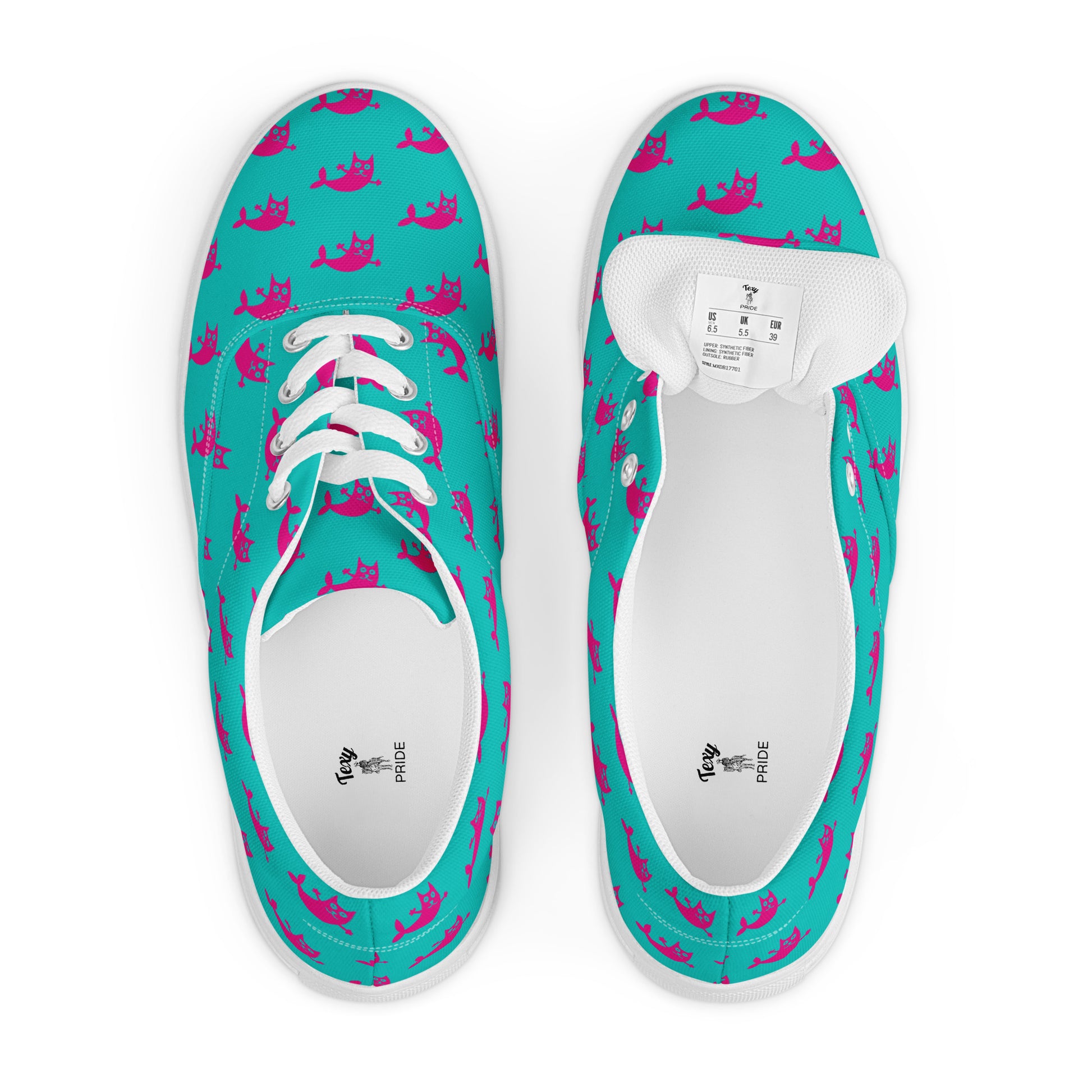 Mermaid Women’s lace - up canvas shoes - Texy Pride