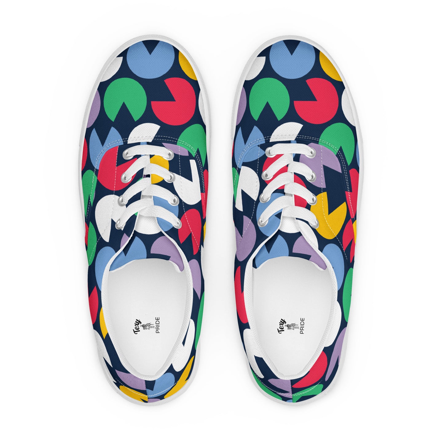 Cut - out circles Women’s lace - up canvas shoes - Texy Pride