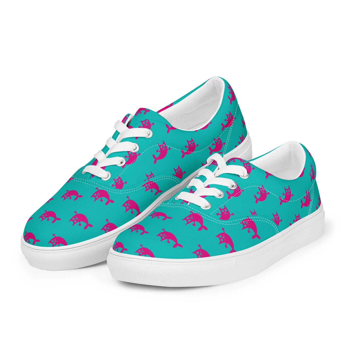 Mermaid Women’s lace - up canvas shoes - Texy Pride