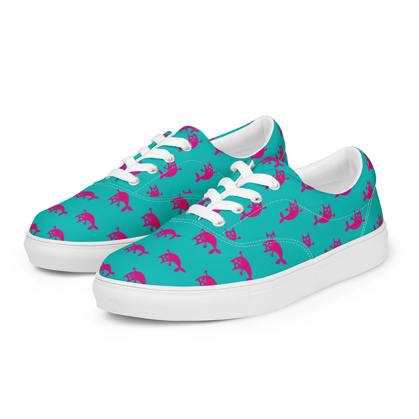 Mermaid Women’s lace - up canvas shoes - Texy Pride