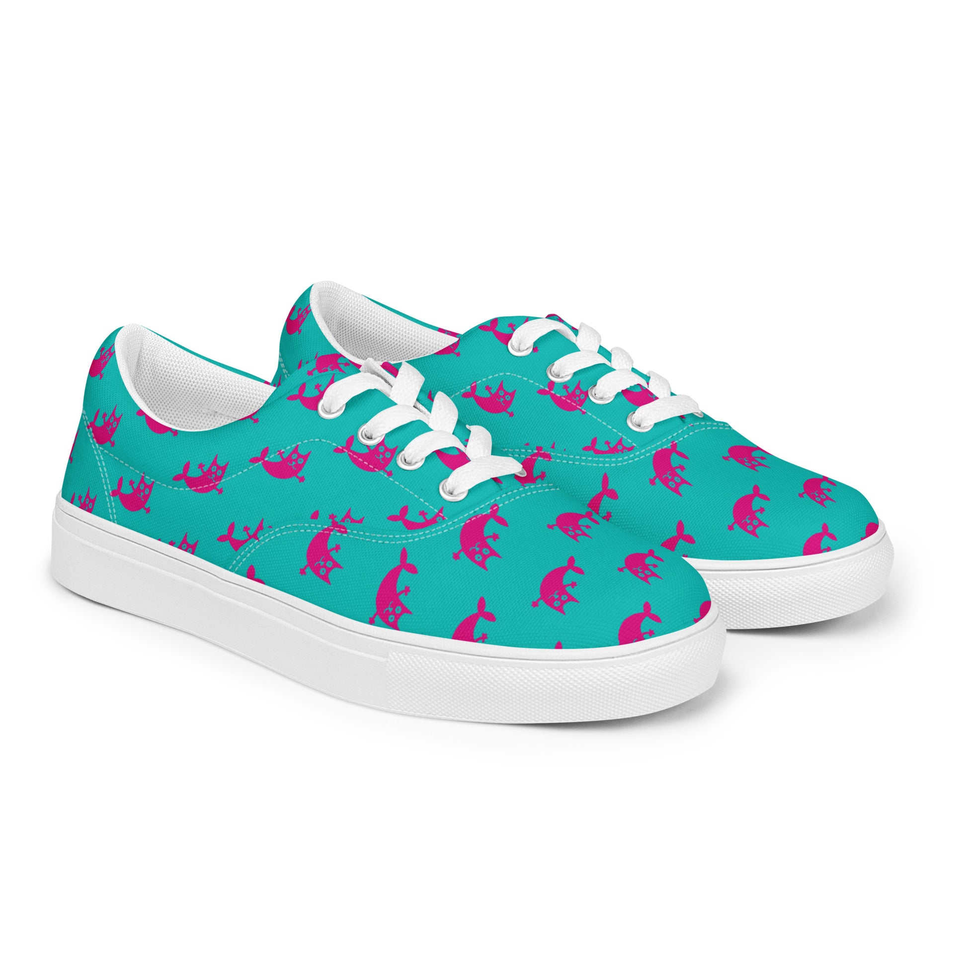 Mermaid Women’s lace - up canvas shoes - Texy Pride