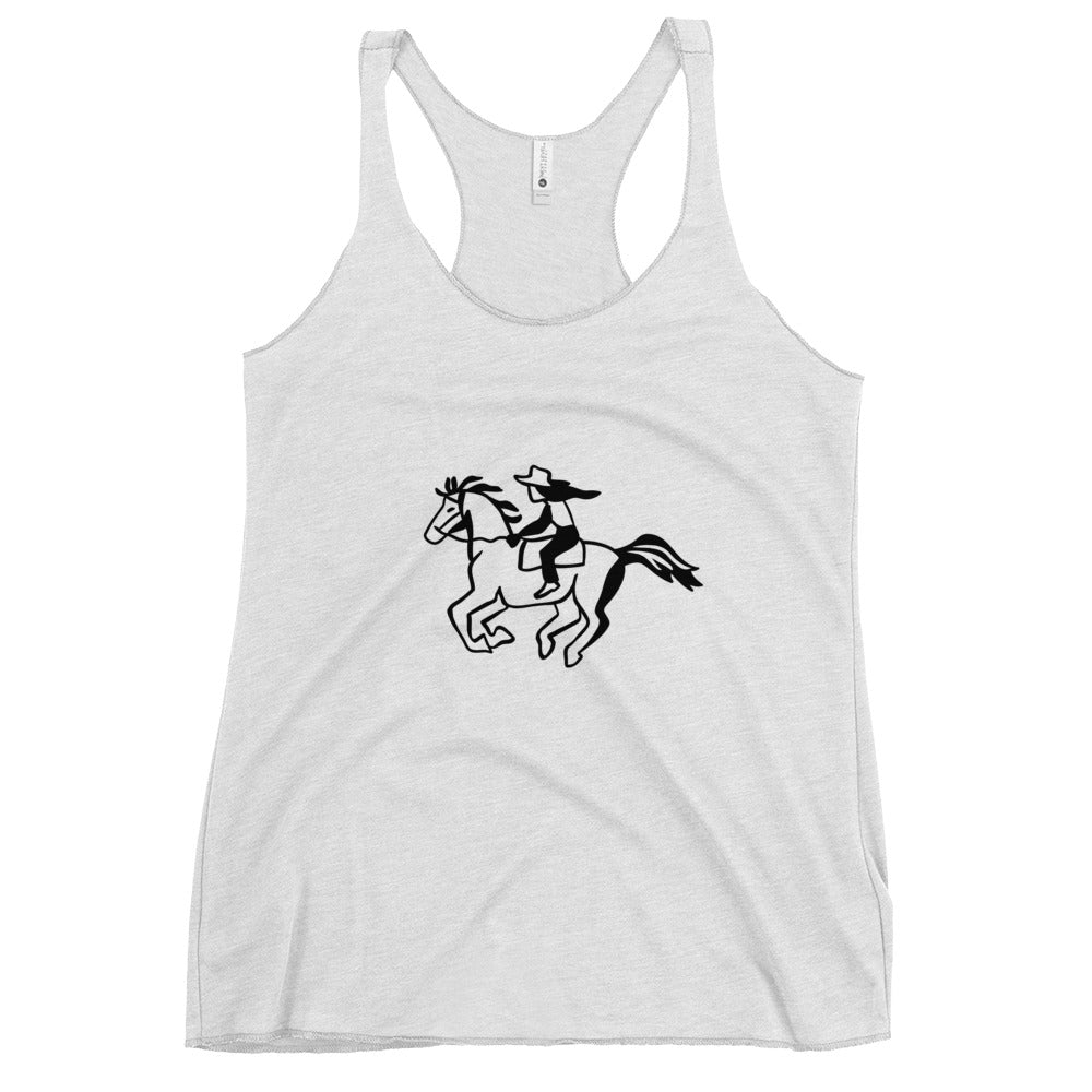 Cowgirl on a horse Women's Tank Top