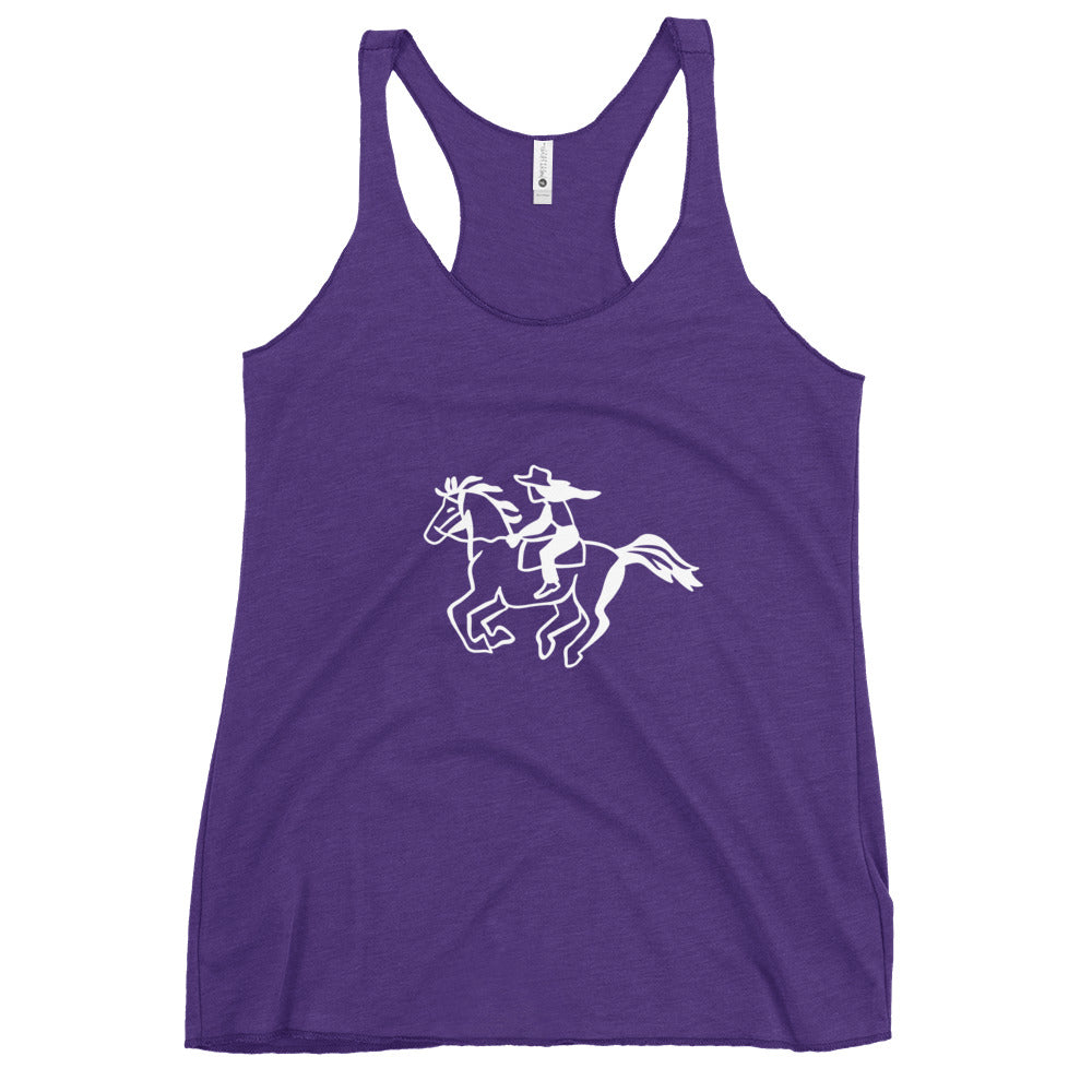 Cowgirl on a horse Women's Tank Top