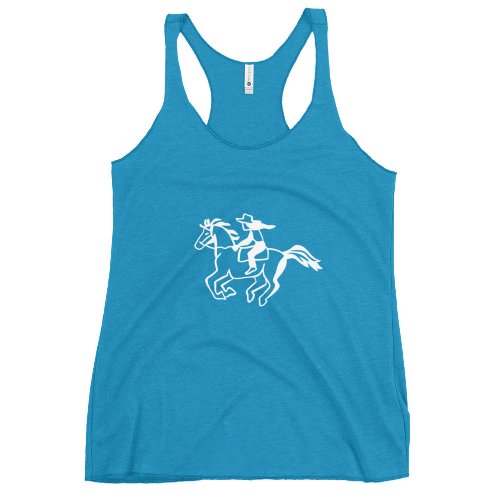 Cowgirl on a horse Women's Tank Top